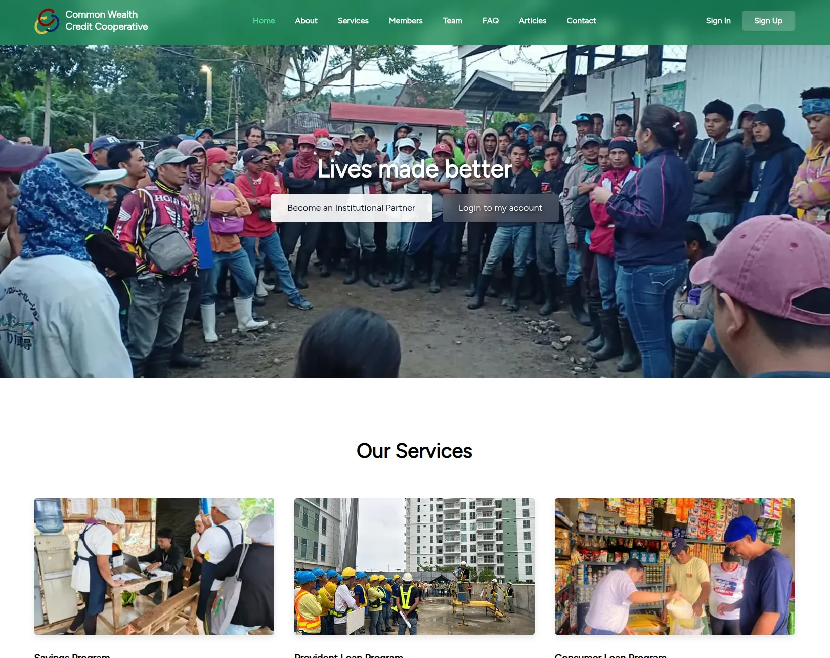 Common Wealth Credit Cooperative project screenshot